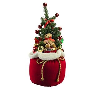 Animated Musical Lighted Christmas Tree in Santa‎ Sack Decoration Holiday